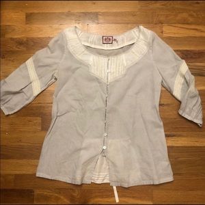 Juicy Couture Airy cotton silk blouse 8 Medium